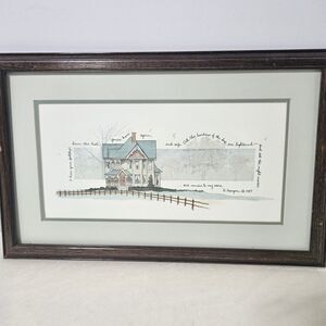 Vintage D.Morgan 1987 'I Hear Your‎ Footsteps Down The Hall' Framed Print  Love
